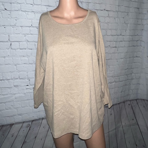 Jones New York Tops - Jones New York Sport Tan Long Sleeve Shirt size 1X